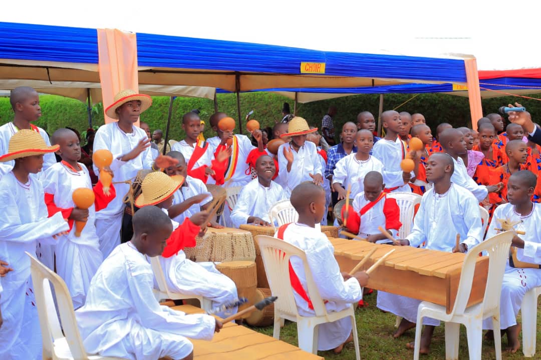 One of the school visitation days, pupils performing Maganda dance that was performed on the Diocesan Competitions 1